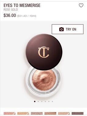 NEVERUSEDCharlotte Tilbury Eyes to Mesmerise Cream Eyeshadow — Rose Gold Shimmer